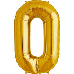 34 " Gold Number 0 Balloon