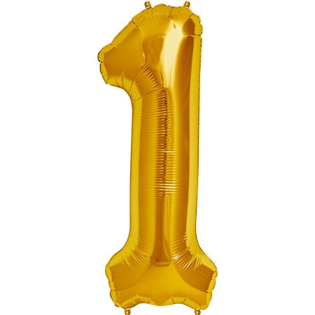 34" Gold Number 1 Balloon