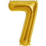 34" Gold Number 7 Balloon
