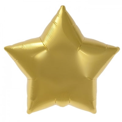 22" Five Point Star Gold Balloon