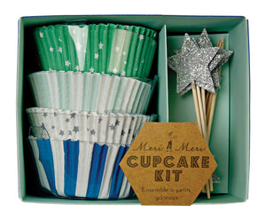 Silver Stars Cupcake Kit