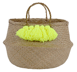 Tassel Storage Basket (Yellow)