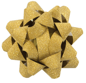 Festive Glitter Gold Star Bow