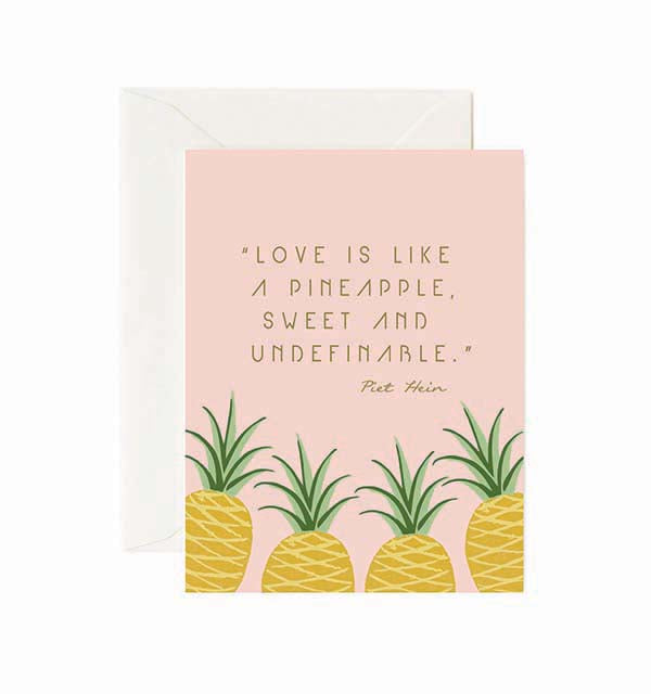 Love is Like a Pineapple Greeting Card