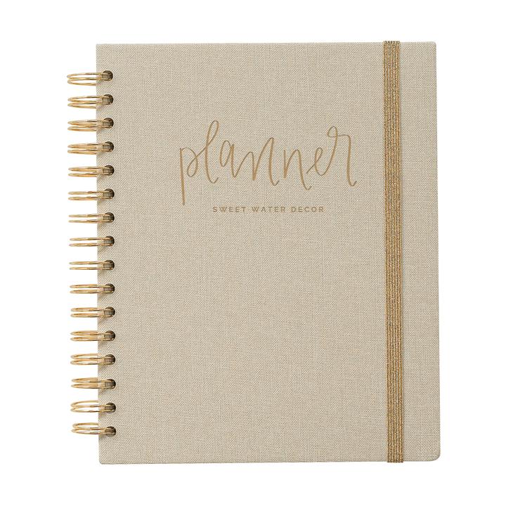 Nude Fabric Spiral Dateless Weekly Planner