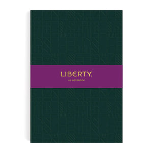 Liberty Dark Green Tudor A5 Embossed Journal