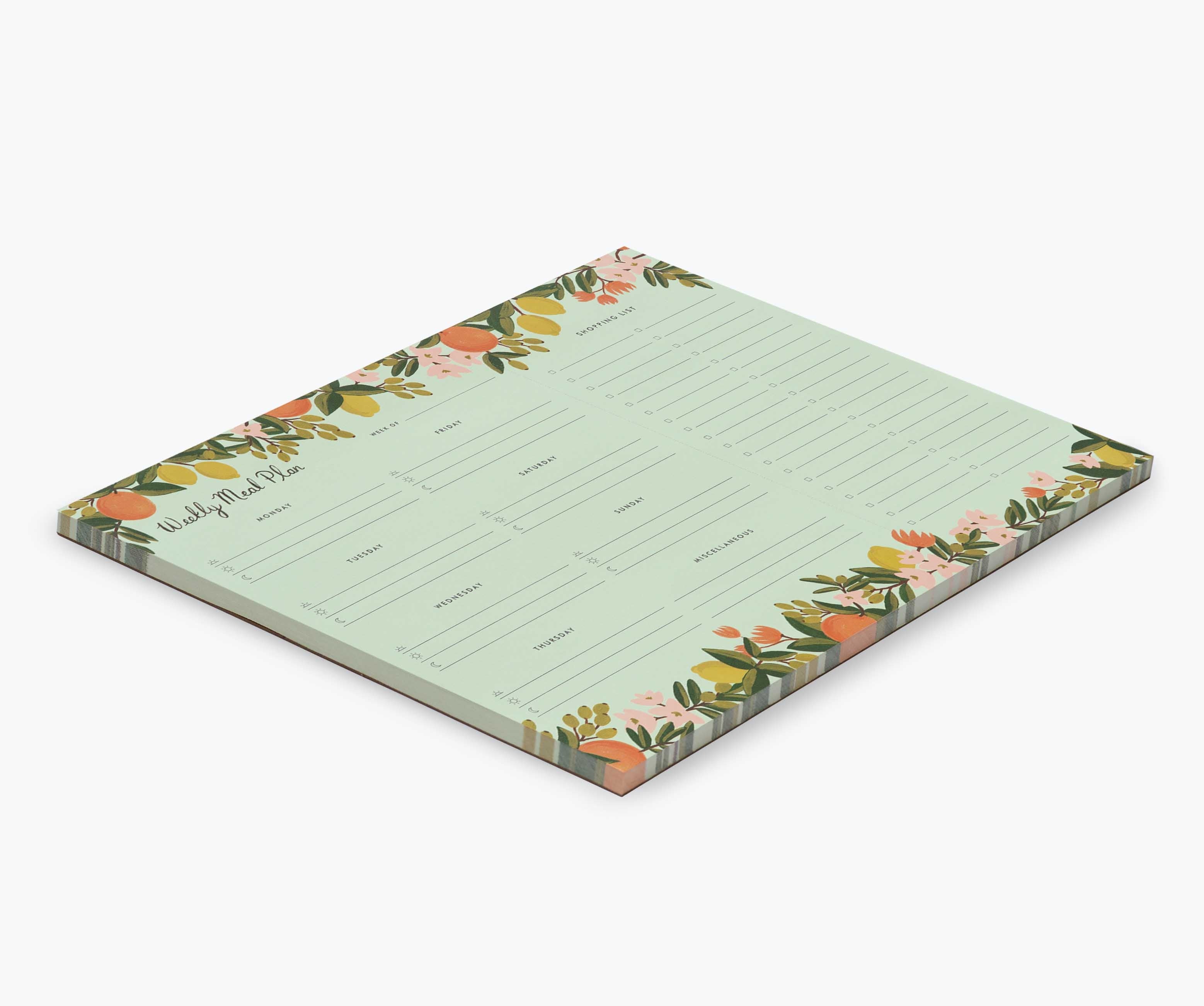Citrus Meal Planner Notepad